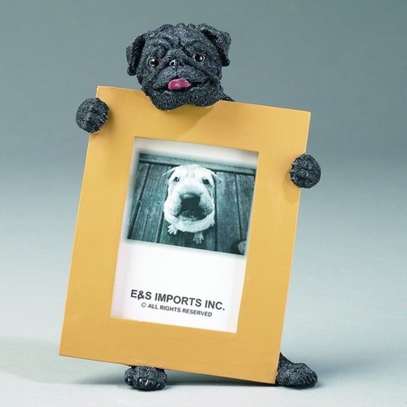 Pug picture frame black - Picture 1 of 1